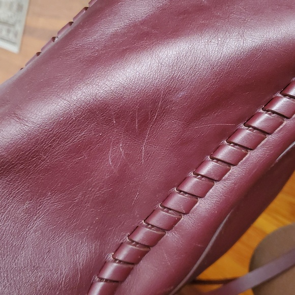 All Saints Ray Burgundy Red  Leather Tote Bag - Picture 15 of 16